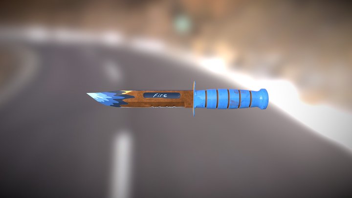 Texturing the model of the knife 3D Model