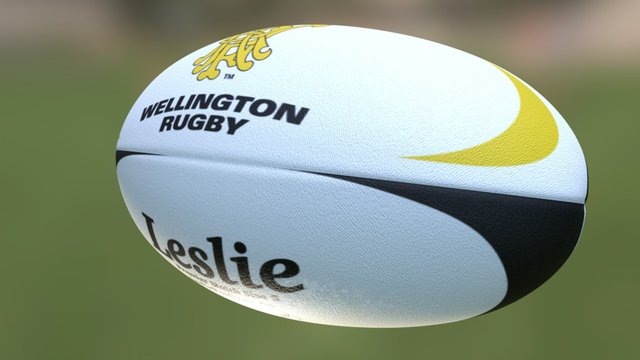 Wellington Rugby Ball Mockup 3D Model