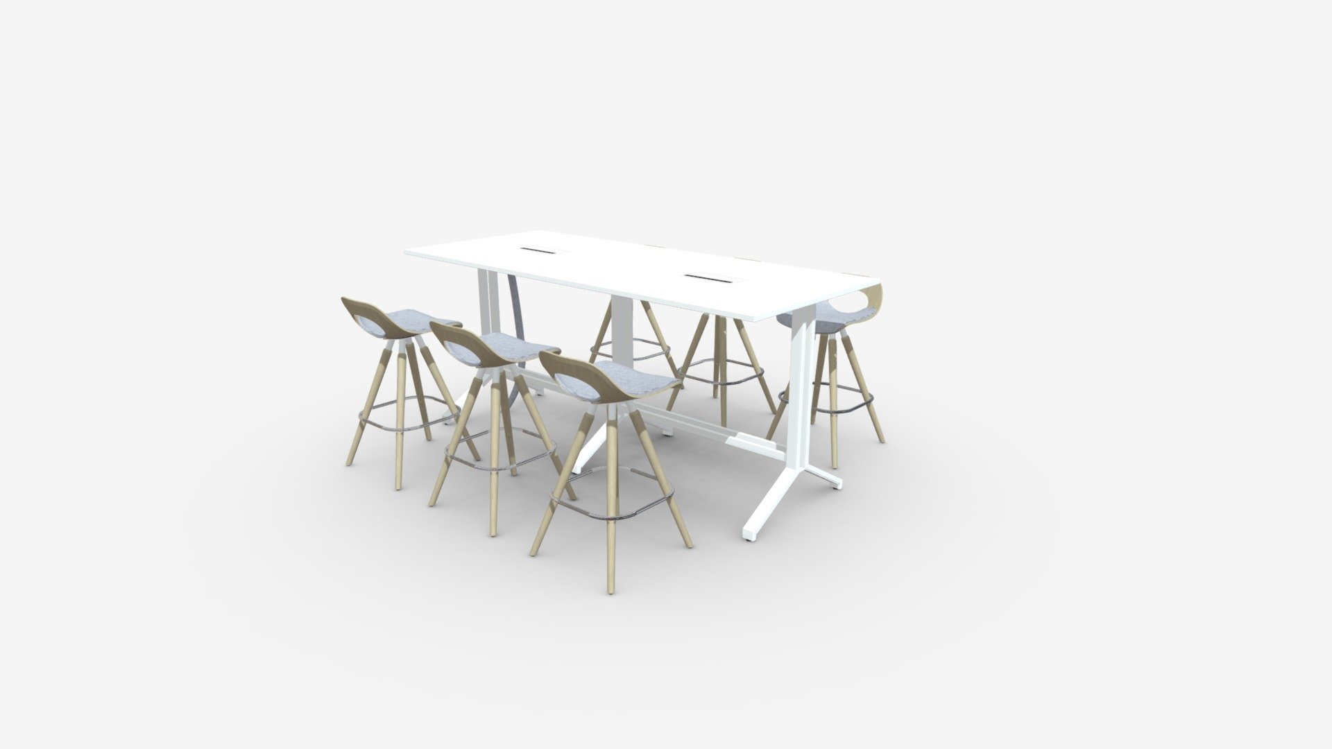 Hot Desk_Collaboration table Tauko 4L LB Stool