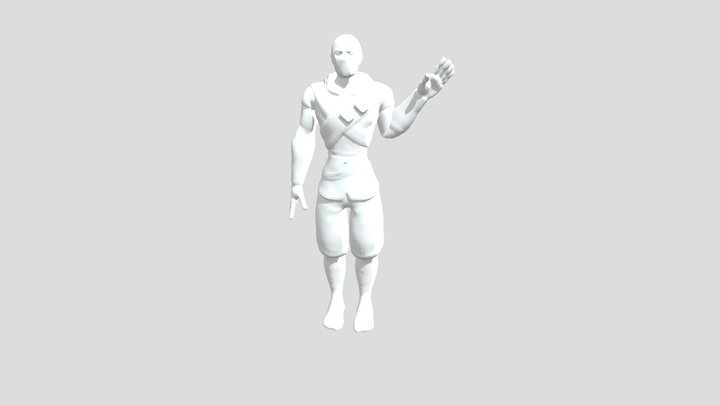 ninja_waving_hi_hello! 3D Model
