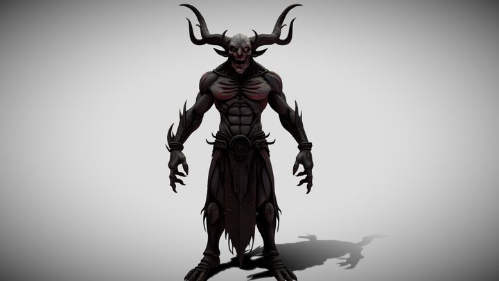 Demonic Warrior - Dark Fantasy Character 3D Model