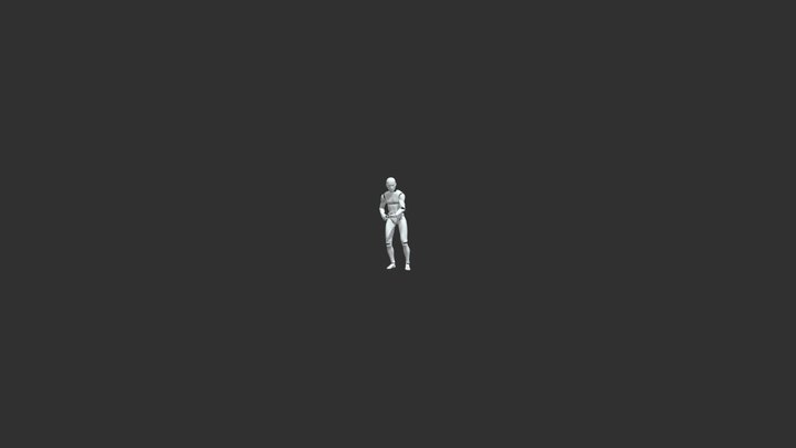 Sneaks Forward With A Spear 3D Model