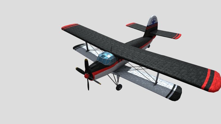 Biplane 3D Model
