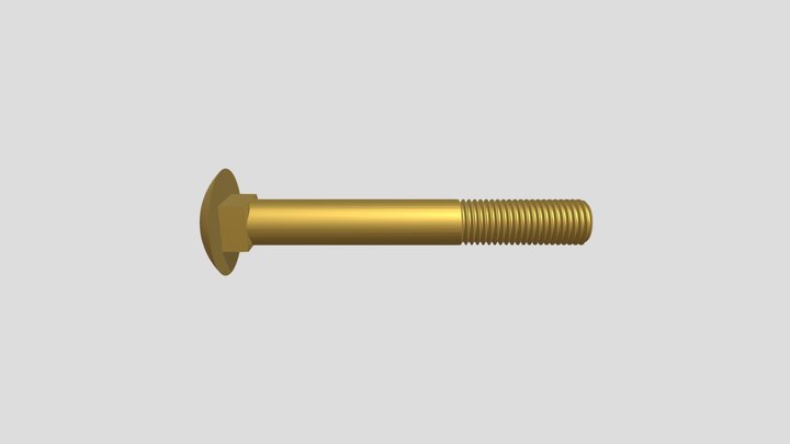болт м20х150 гост 7802 3D Model