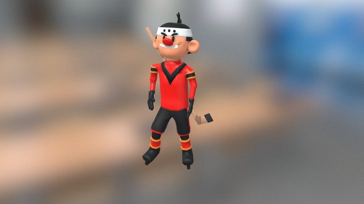 "Shaibu, Shaibu" Hockey Player 3D Model