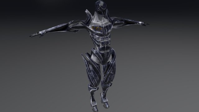 Alien Cyber Ninja 3D Model