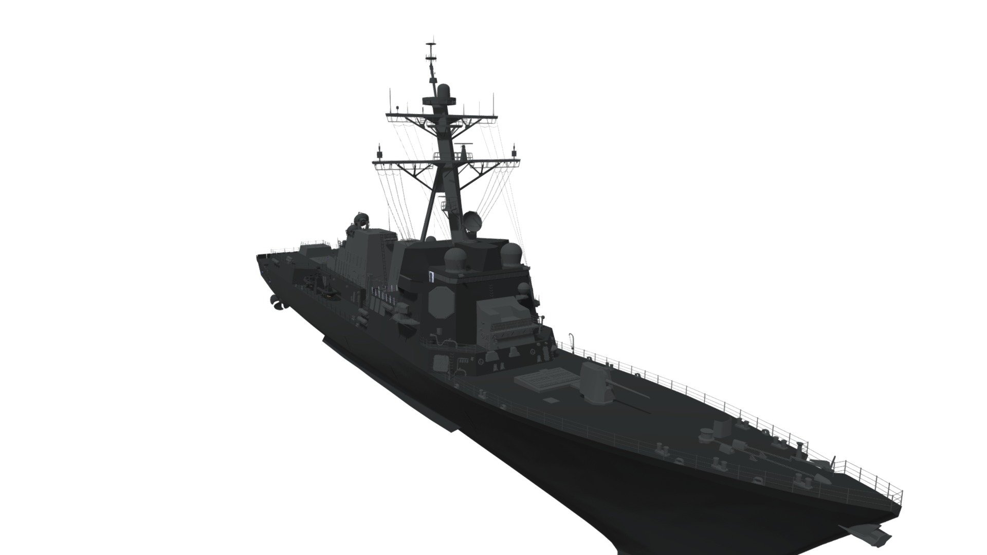 Sea Arleigh Burke Destroyer - 3D model by Frontgrade (@miltownerb ...