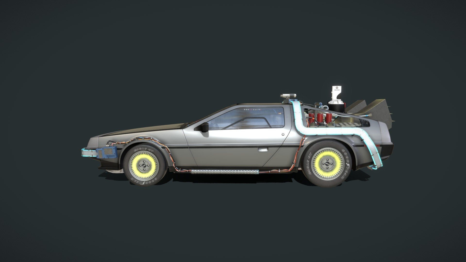 DELOREAN DMC-12 Time Machine 2015 From Part II - 3D model by Peter_D  (@better_peter) [c6ce065]