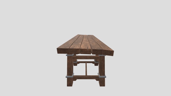 Medieval Table 3D Model