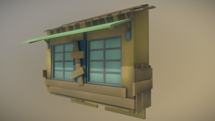 Extruded Window 3D Model