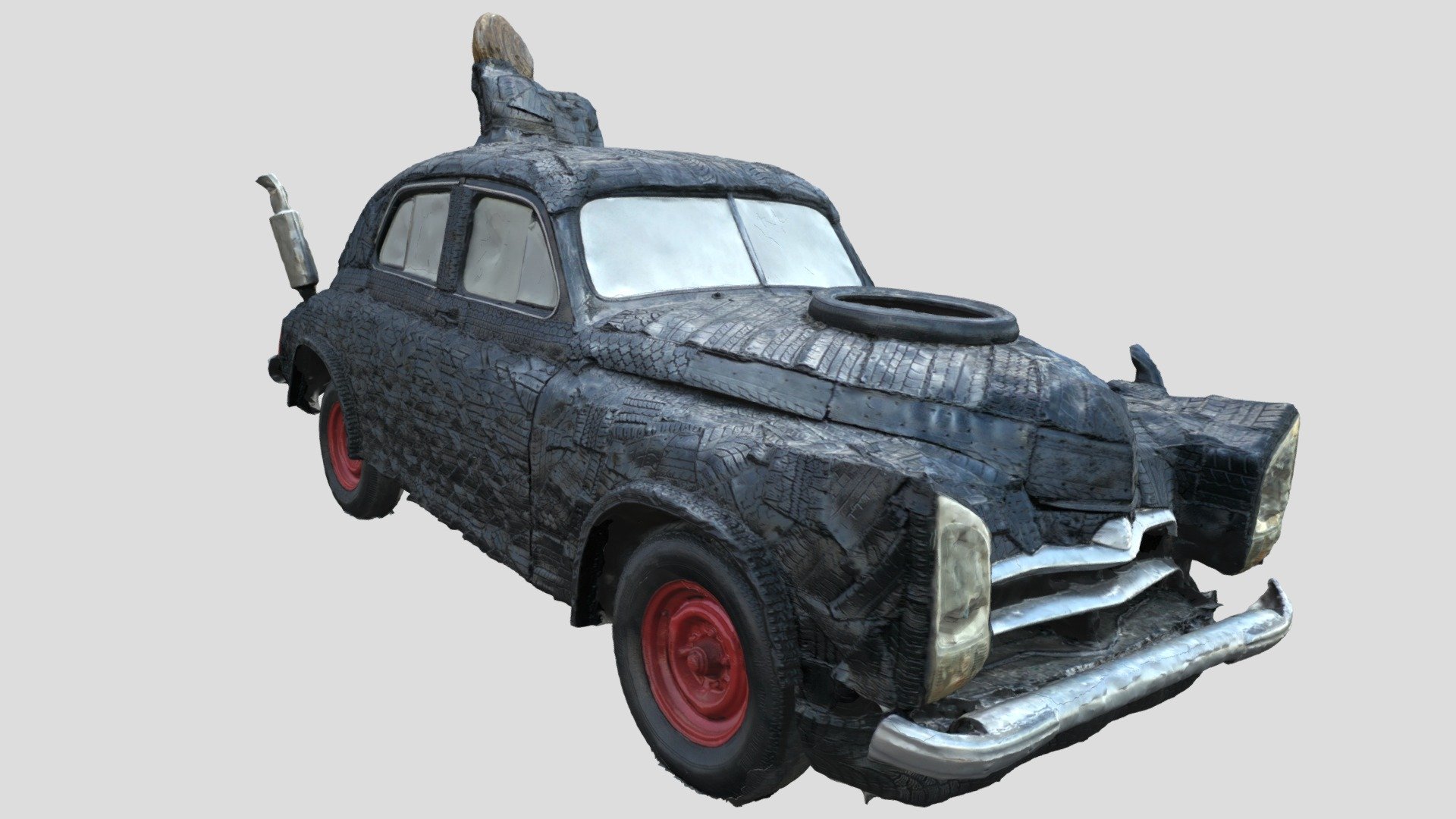 Art car made from car rubber tires - Download Free 3D model by Yerbol  Kopeyev (@yerbol.kopeyev) [c6cfd84] - Sketchfab