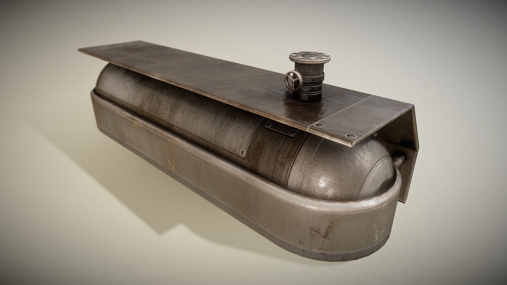 3D model Fuel Tank Old Version - This is a 3D model of the Fuel Tank Old Version. The 3D model is about a metal object with a screw.