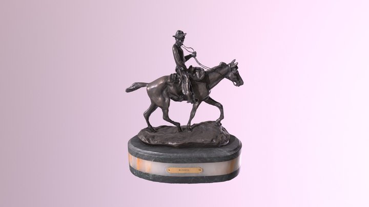 Will Rogers on Horseback by Charlie Russell 3D Model