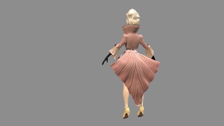 Rococo Period Costume 3D Model