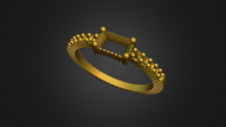 Ring Baguete 3D Model