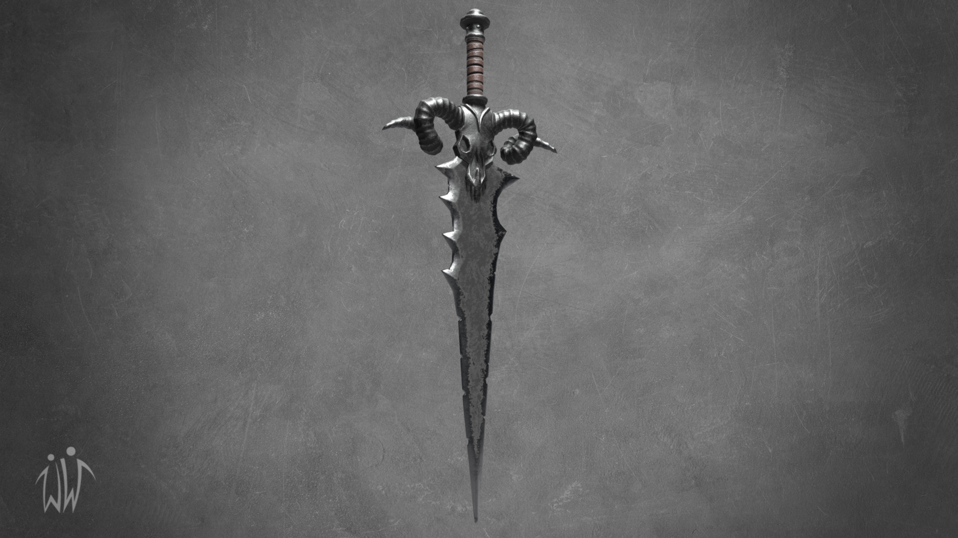 3D model Ancient Battle Sword - This is a 3D model of the Ancient Battle Sword. The 3D model is about a cross on a pole.