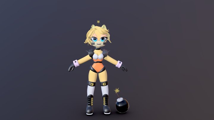 Blender stylized character 3D Model