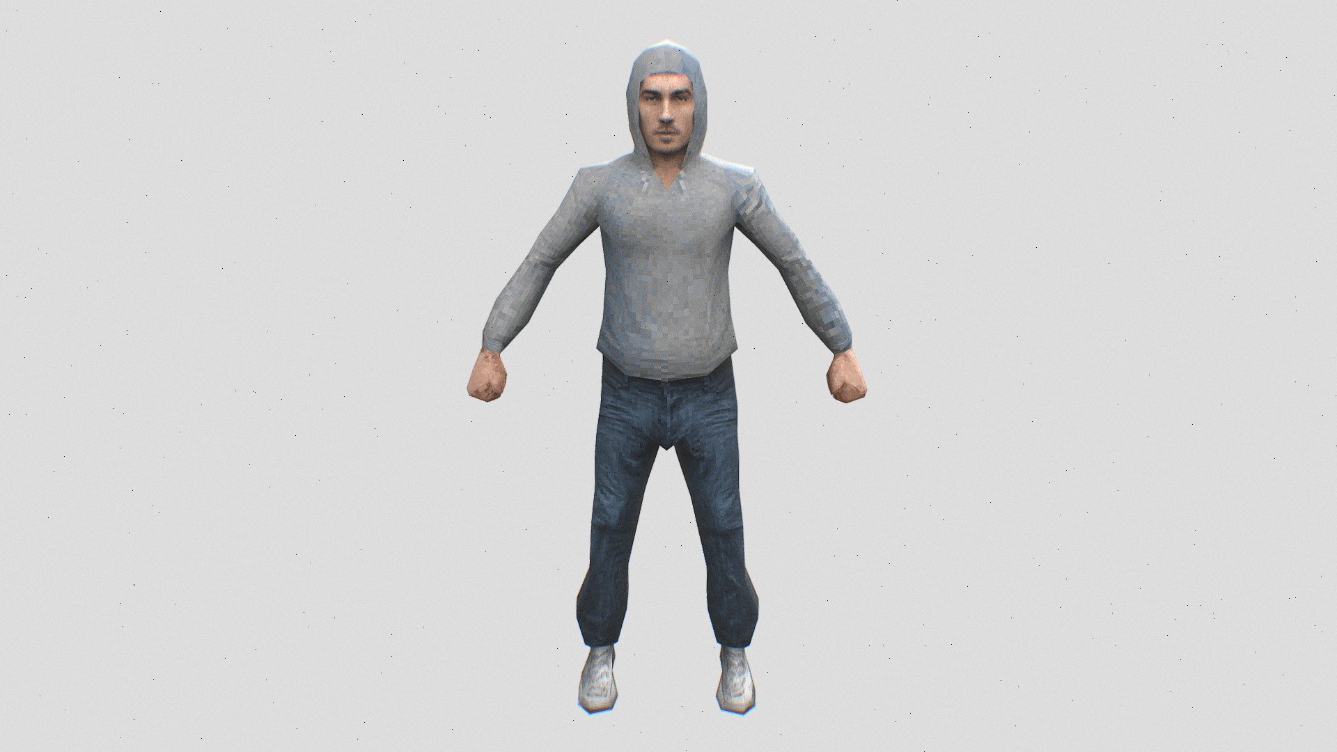 PS1 Style Character - Male Hooded Character - 3D model by AaronMYoung ...