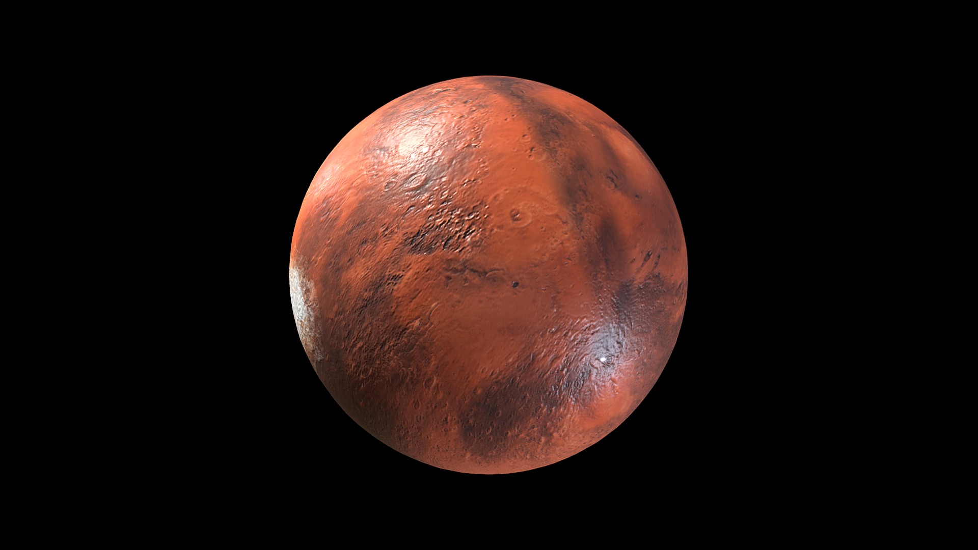3D model Mars - This is a 3D model of the Mars. The 3D model is about a red and orange planet.