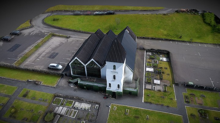 Glyvrar Church in Runavik Municipality (FO) 3D Model