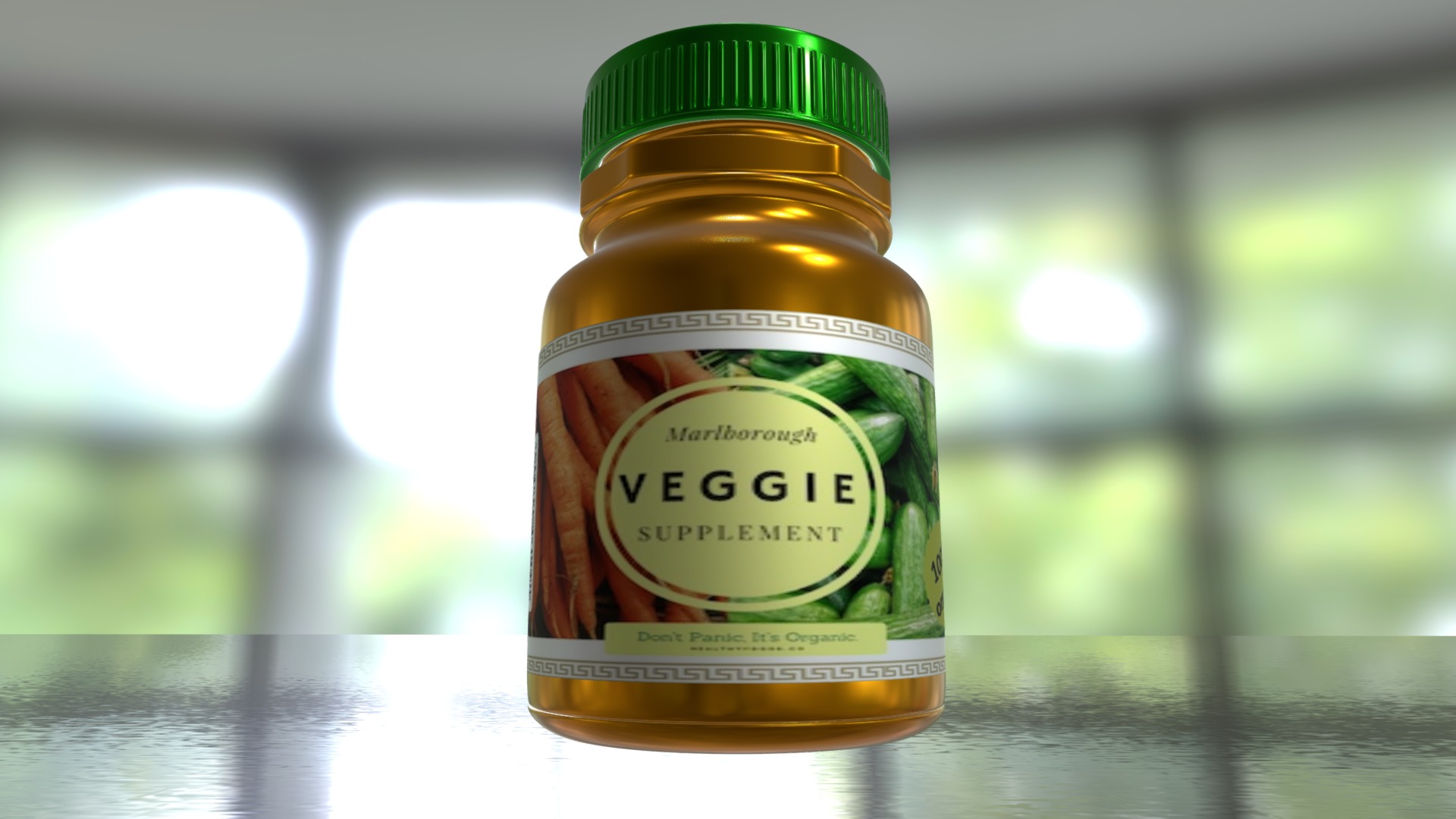 3D model Vitamin supplement pill bottle