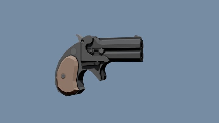 Low-Poly Chiappa Double Eagle – Modello 3D gratuito STL