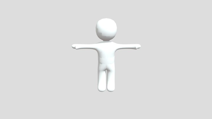 Low-poly man mesh 3D Model