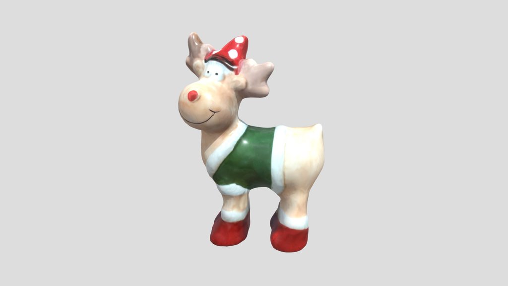 Reindeer Christmas Ornament 3d Scan