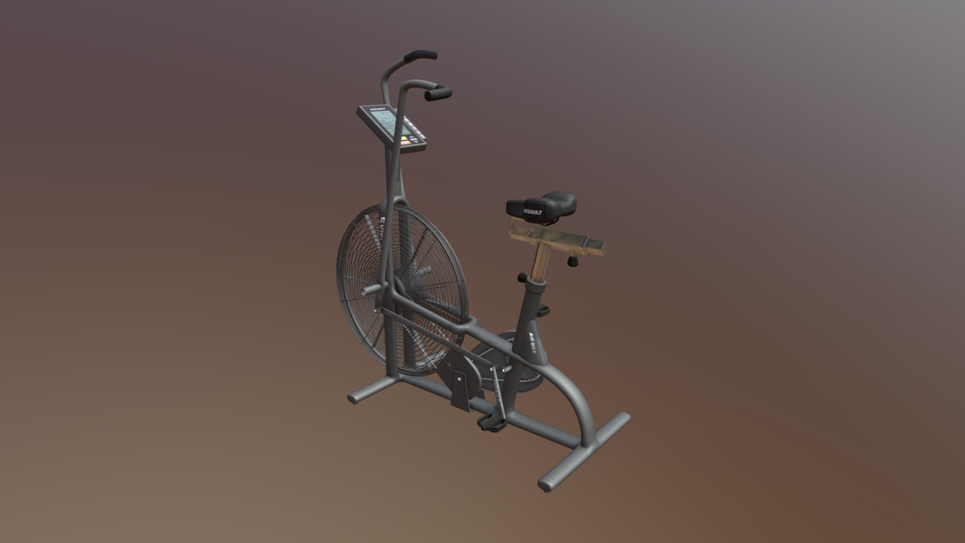 3D model AirDyne Assault Bike - This is a 3D model of the AirDyne Assault Bike. The 3D model is about a bicycle with a handlebar.