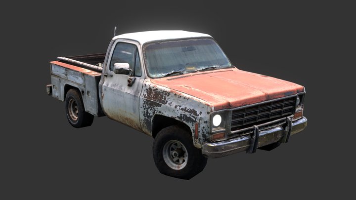 Utility Truck (Gameready version of scan) 3D Model