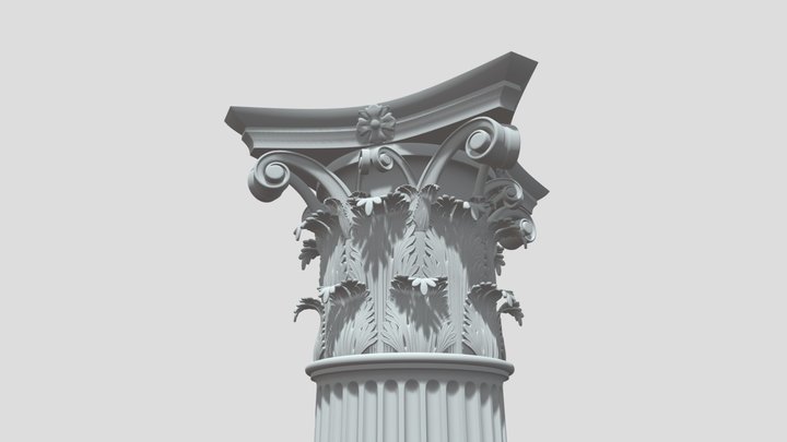 Greek/Roman Corinthian Column 3D Model