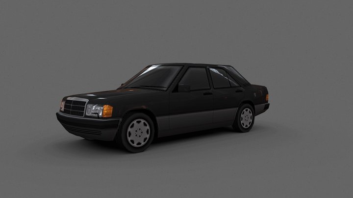 PSX Mercedes-Benz 190E (W201) 3D Model