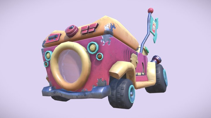 Washing Machine Kart 3D Model
