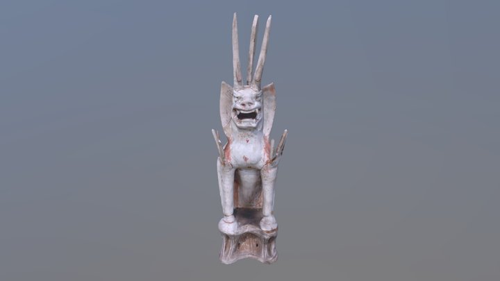 彩绘镇墓兽 3D Model