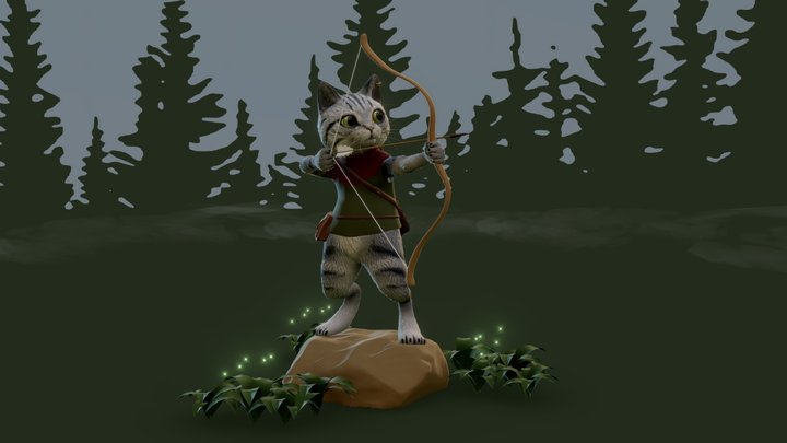 Hunter Cat 3D Model