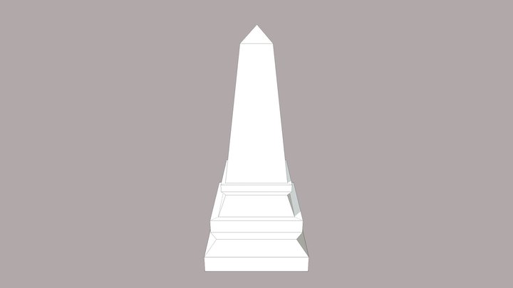 Obelisk 2 Unwrapped 3D Model