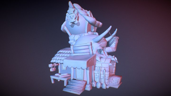 Bakery in the underground world 3D Model