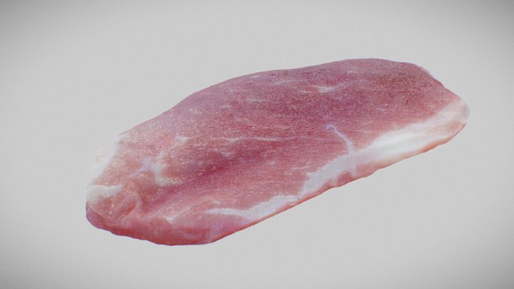 Heavenly Steak with water droplets 3D Model
