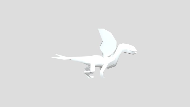 Angry Dragon Legends Low-poly dragon 3D Model