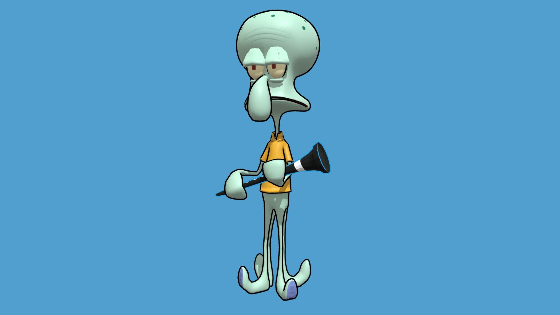 Squidward Tentacles w/ Clarinet - Download Free 3D model by jerrylxia ...