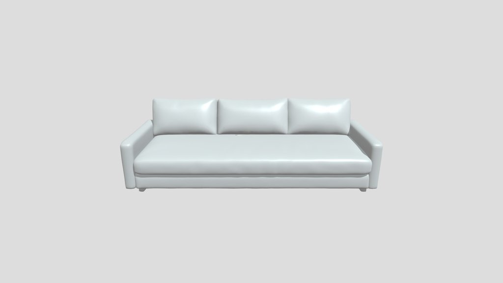 Three-seater modern velvet sofa