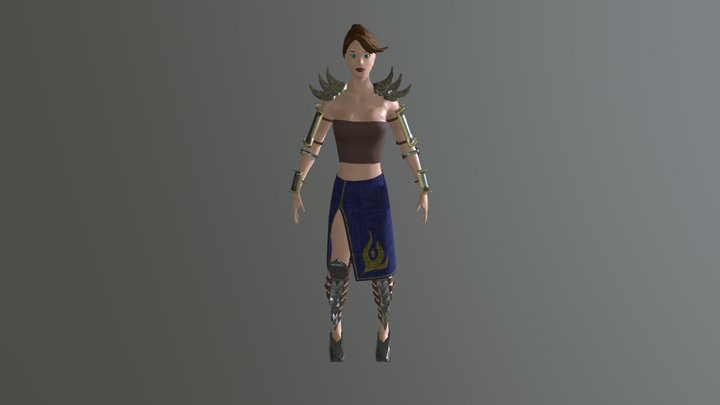 Female Warrior 3D Model