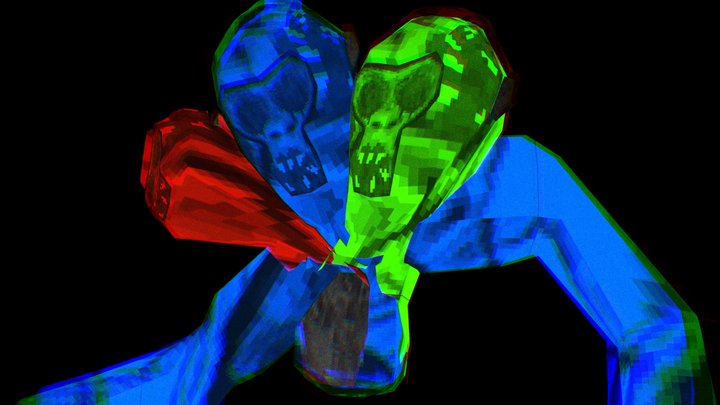 RGB Hydra - Clouds Gorilla Horror 3D Model