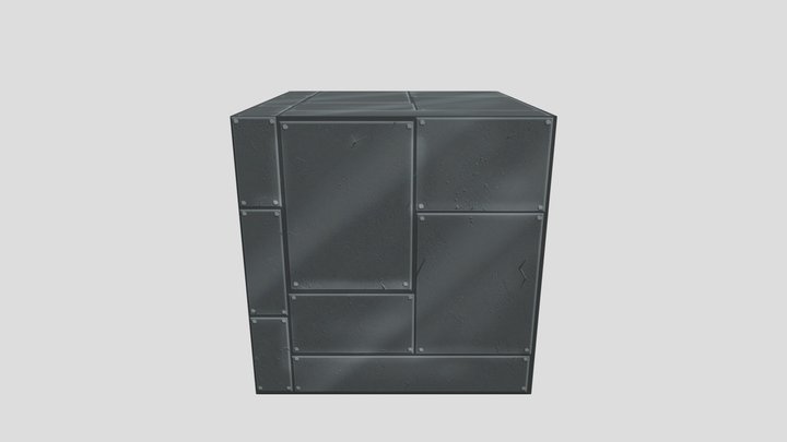 Cube_metal 3D Model