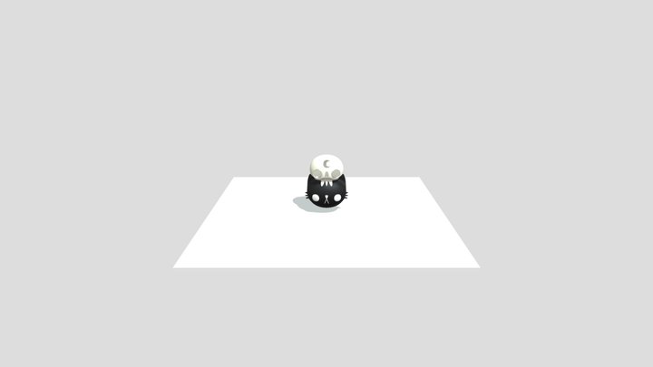 Cat Skull 3D Model