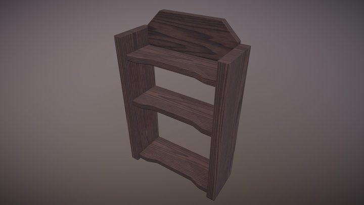 Wall Shelf Cupboard Asset Gameready 3D Model