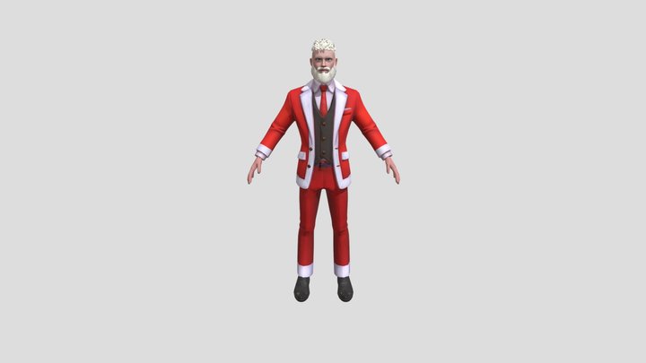 В костюме Санты 3D Model