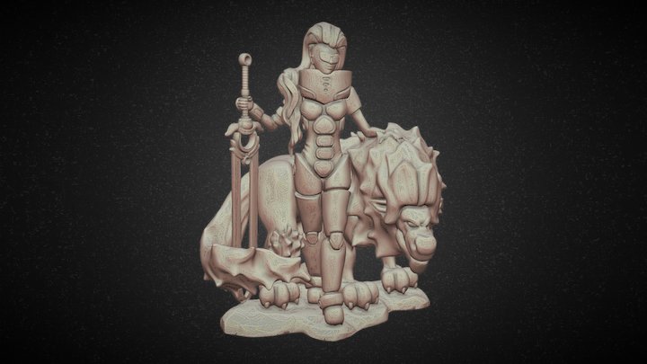 d'Arkesi Cyber Warrior Sculpt 3D Model