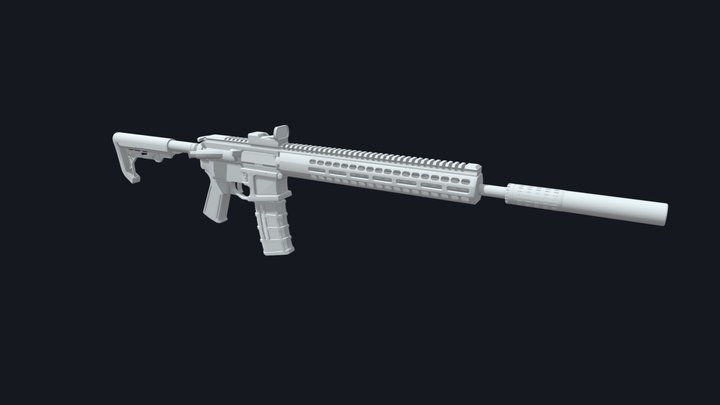 M4 type rifle 3D Model
