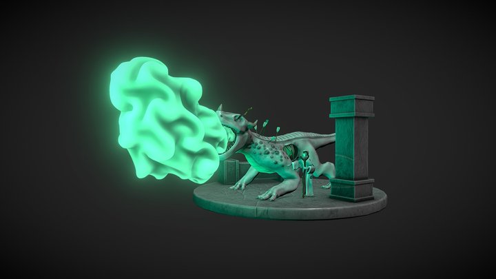 The Lich and his Undead Drake (REVAMPED) 3D Model
